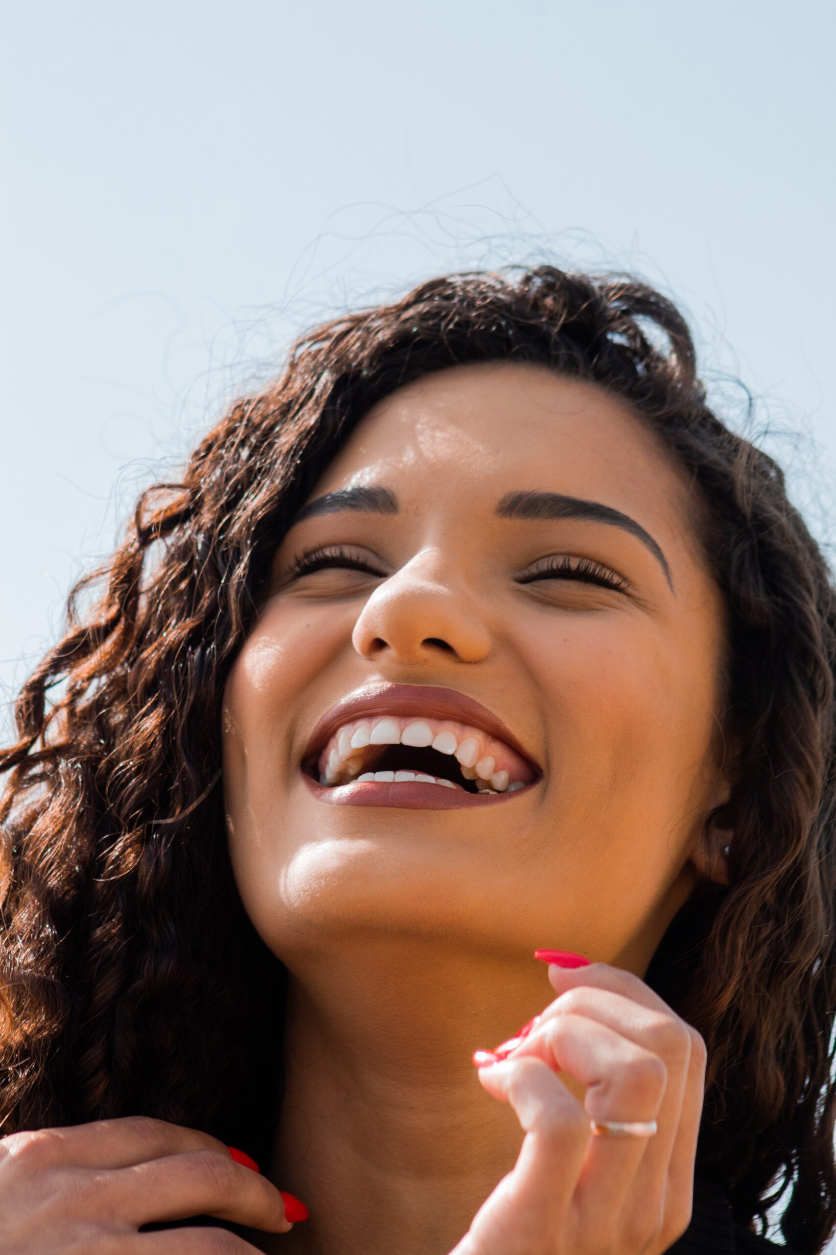 Woman laughing